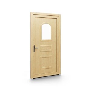 Porte d’entrée PVC – Panneaux emboutis EkoGreen - 002V01