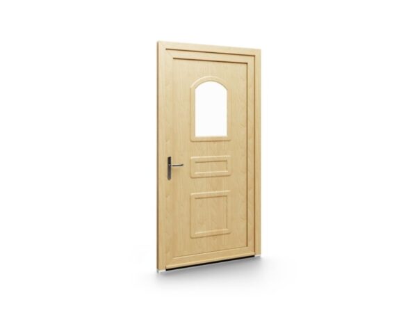 Porte d’entrée PVC – Panneaux emboutis EkoGreen - 002V01