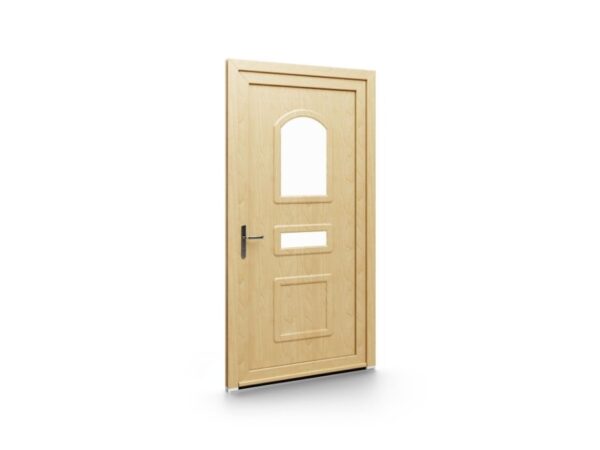 Porte d’entrée PVC – Panneaux emboutis EkoGreen - 002V02