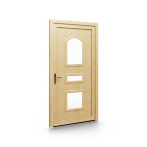 Porte d’entrée PVC – Panneaux emboutis EkoGreen - 002V03