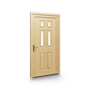 Porte d’entrée PVC – Panneaux emboutis EkoGreen - 003V04