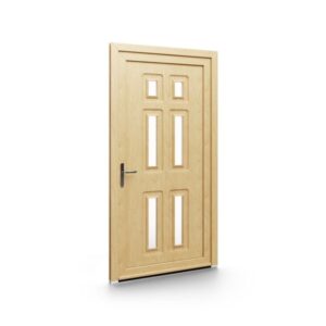 Porte d’entrée PVC – Panneaux emboutis EkoGreen - 003V06