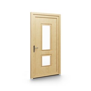 Porte d’entrée PVC – Panneaux emboutis EkoGreen - 006V02