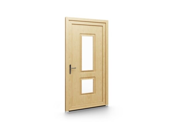 Porte d’entrée PVC – Panneaux emboutis EkoGreen - 006V02