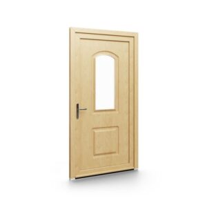 Porte d’entrée PVC – Panneaux emboutis EkoGreen - 007V01