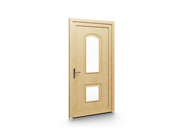 Porte d’entrée PVC – Panneaux emboutis EkoGreen - 007V02
