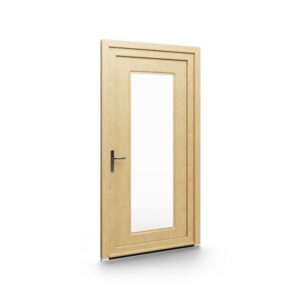 Porte d’entrée PVC – Panneaux emboutis EkoGreen - 010V01
