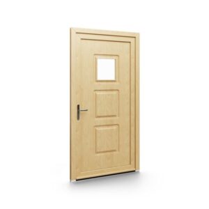 Porte d’entrée PVC – Panneaux emboutis EkoGreen - 012V01