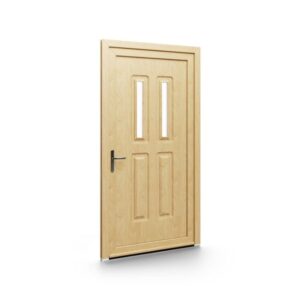 Porte d’entrée PVC – Panneaux emboutis EkoGreen - 023V02