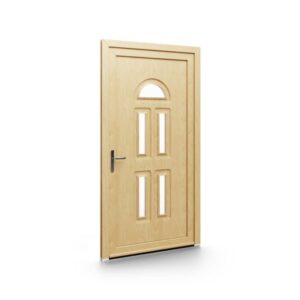 Porte d’entrée PVC – Panneaux emboutis EkoGreen - 029V05