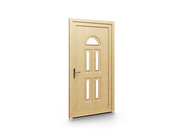 Porte d’entrée PVC – Panneaux emboutis EkoGreen - 029V05