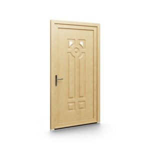 Porte d’entrée PVC – Panneaux emboutis EkoGreen - 062V02