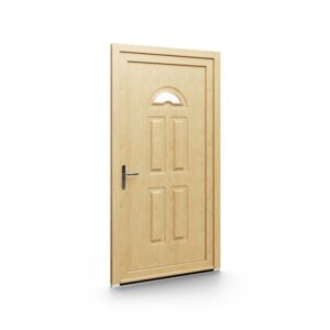Porte d’entrée PVC – Panneaux emboutis EkoGreen - 086V01