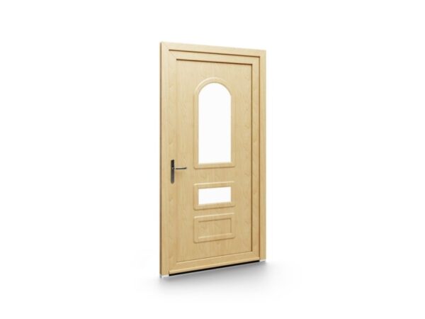 Porte d’entrée PVC – Panneaux emboutis EkoGreen - 093V02