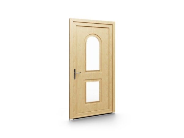 Porte d’entrée PVC – Panneaux emboutis EkoGreen - 102V02