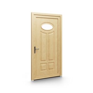 Porte d’entrée PVC – Panneaux emboutis EkoGreen - 112V01
