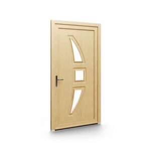 Porte d’entrée PVC – Panneaux emboutis EkoGreen - 173V03Sx