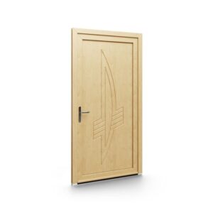 Porte d’entrée PVC – Panneaux emboutis EkoGreen - 177Sx