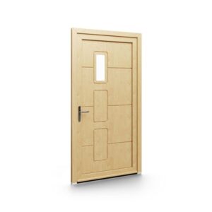 Porte d’entrée PVC – Panneaux emboutis EkoGreen - 190V01Dx