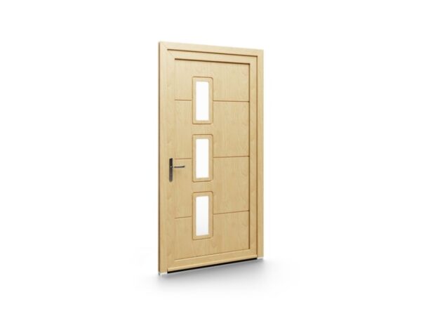 Porte d’entrée PVC – Panneaux emboutis EkoGreen - 190V03Dx