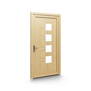 Porte d’entrée PVC – Panneaux emboutis EkoGreen - 358V04Sx