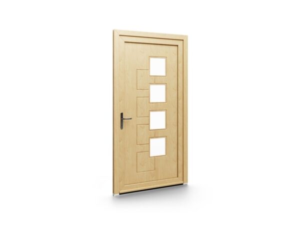 Porte d’entrée PVC – Panneaux emboutis EkoGreen - 358V04Sx