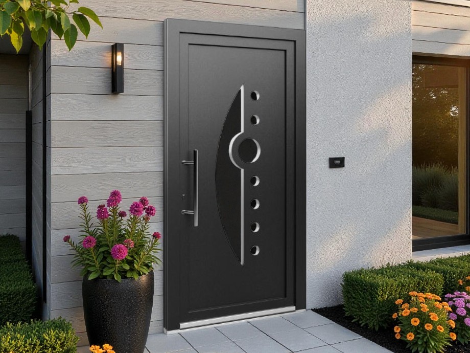 Porte d'entrée PVC - EkoLine - Panneaux 04