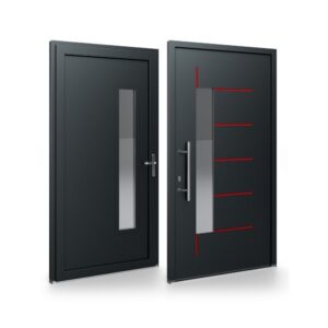 Porte d’entrée PVC – Panneaux affleurants - Brigitte