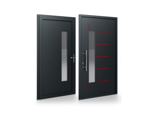 Porte d’entrée PVC – Panneaux affleurants - Brigitte