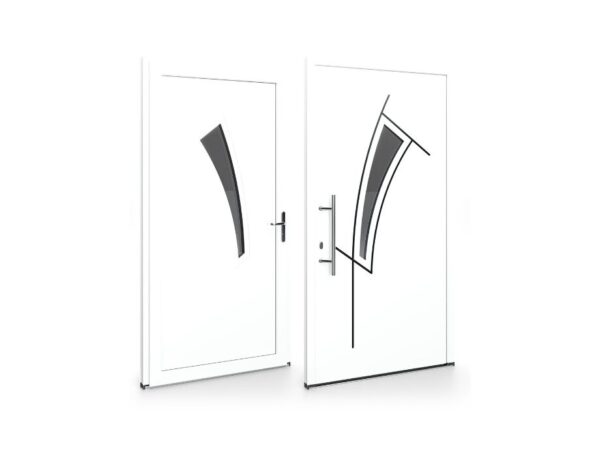 Porte d’entrée PVC – Panneaux affleurants - Donatela