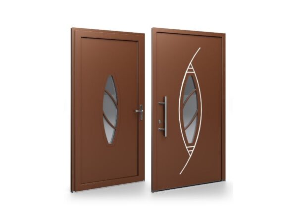 Porte d’entrée PVC – Panneaux affleurants - Doris