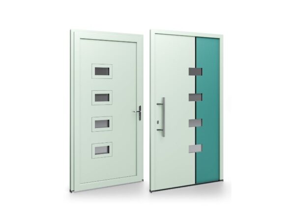 Porte d’entrée PVC – Panneaux affleurants - Laura