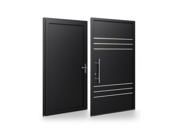 Porte d’entrée PVC – Panneaux affleurants - Sarah