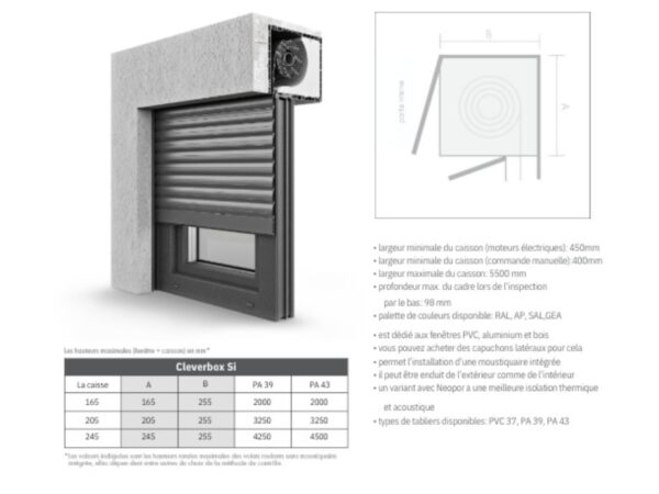 Volets roulants - Stores supérieurs Cleverbox Si
