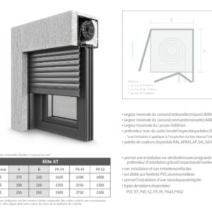 Volets roulants - Stores supérieurs Elite XT