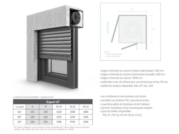 Volets roulants - Stores supérieurs Expert XT