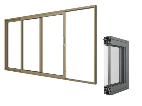 Baie coulissante à levage en aluminium - MB‑59HS HI