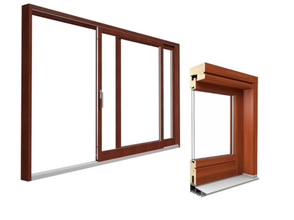Porte terrasse bois à levage coulissant - SOFTLINE HS